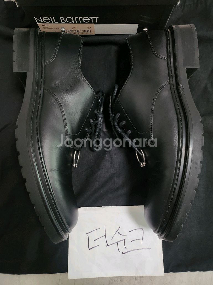 닐바렛 피어싱 더비 42사이즈 블랙 (2회착용중고)--2