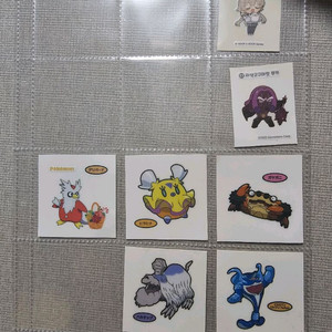 일본 포켓몬 일판 띠부씰 스티커 블루아카이브 쿠키런 씰 이미지