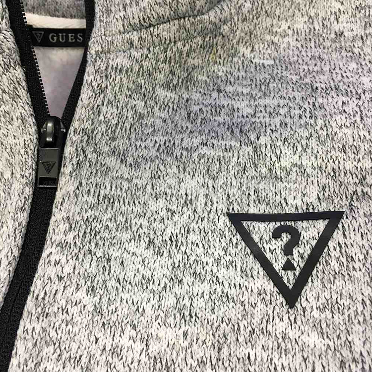 게스 GUESS 공용 멜란지 그레이 양털 뽀그리 플리스 자켓KG4K6401(L)--3