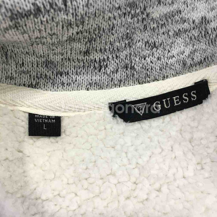 게스 GUESS 공용 멜란지 그레이 양털 뽀그리 플리스 자켓KG4K6401(L)--2