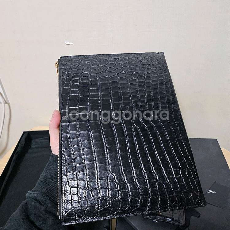 생로랑 크로커다일 카상드르 클러치백+카드지갑--1