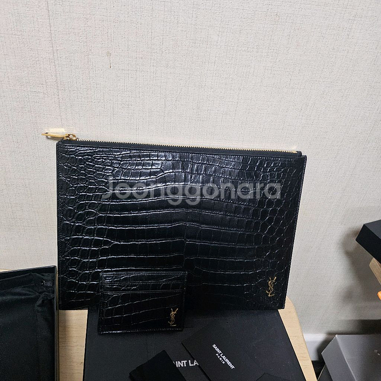 생로랑 크로커다일 카상드르 클러치백+카드지갑--2
