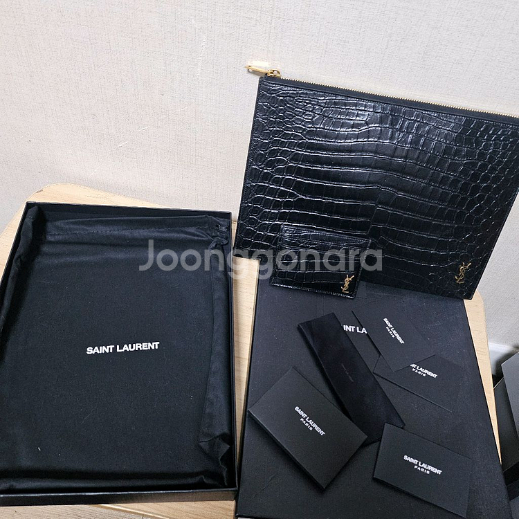 생로랑 크로커다일 카상드르 클러치백+카드지갑--3