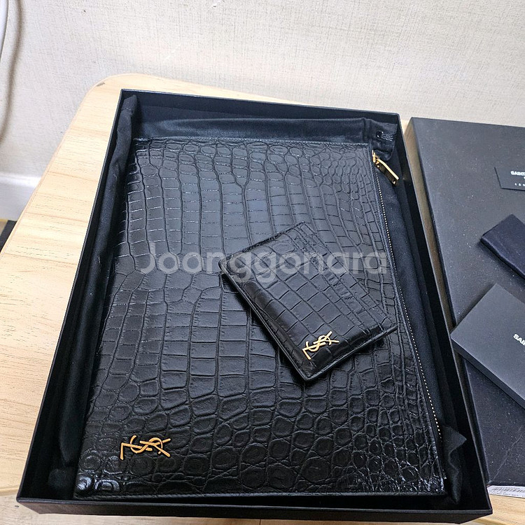 생로랑 크로커다일 카상드르 클러치백+카드지갑--6
