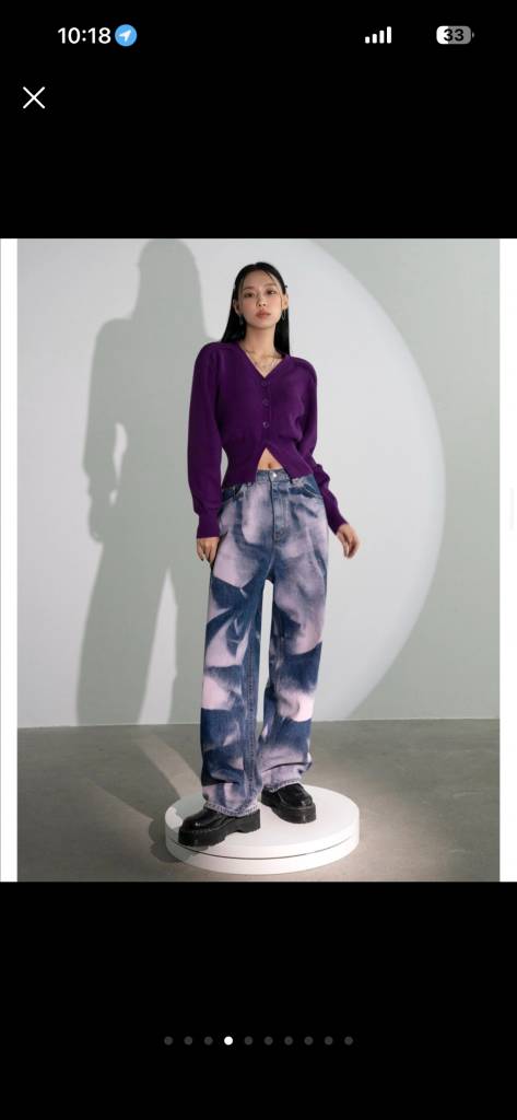 어반드레스 니트가디건 진보라 새상품--1