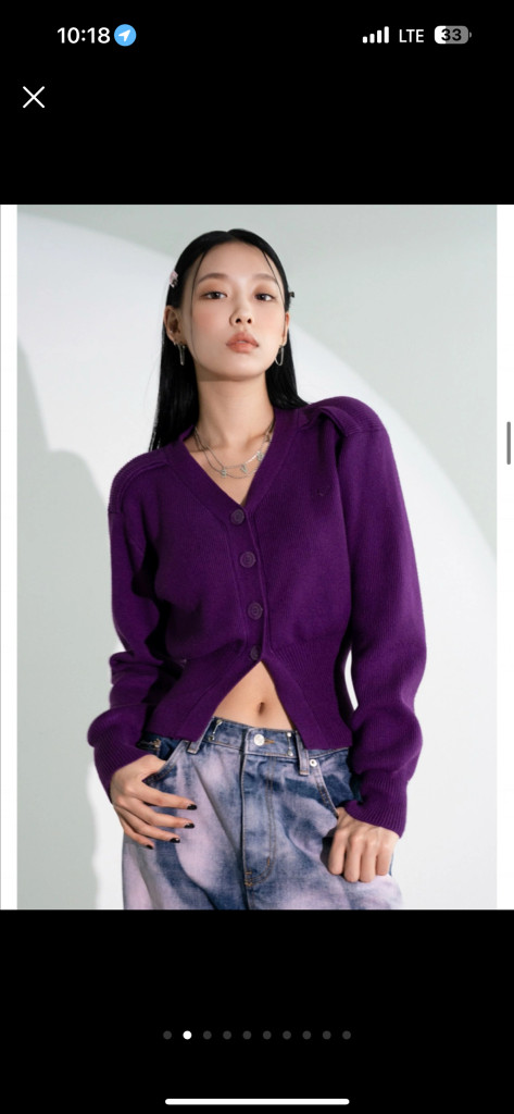 어반드레스 니트가디건 진보라 새상품--2