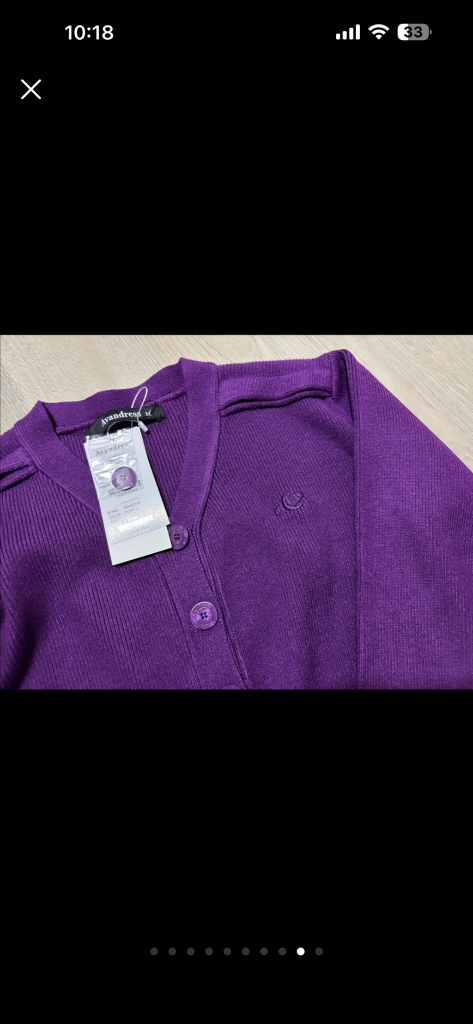 어반드레스 니트가디건 진보라 새상품--7