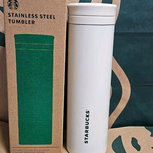 새상품S급]스타벅스 SS 화이트 아이리스 텀블러 473ml