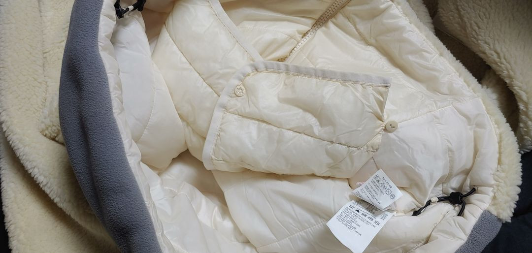 데상트 스위스스키팀 뽀글이 아우터 105 XL--8