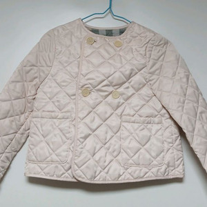 버버리키즈 핑크 퀼팅 자켓