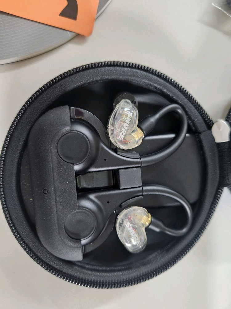 슈어 AONIC tw1 + se215 무선 이어폰(투명)--3