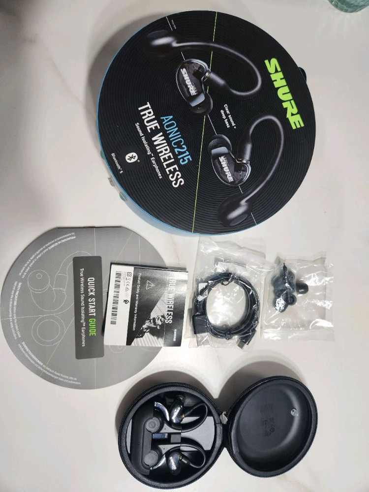 슈어 AONIC tw1 + se215 무선 이어폰(블랙)--1