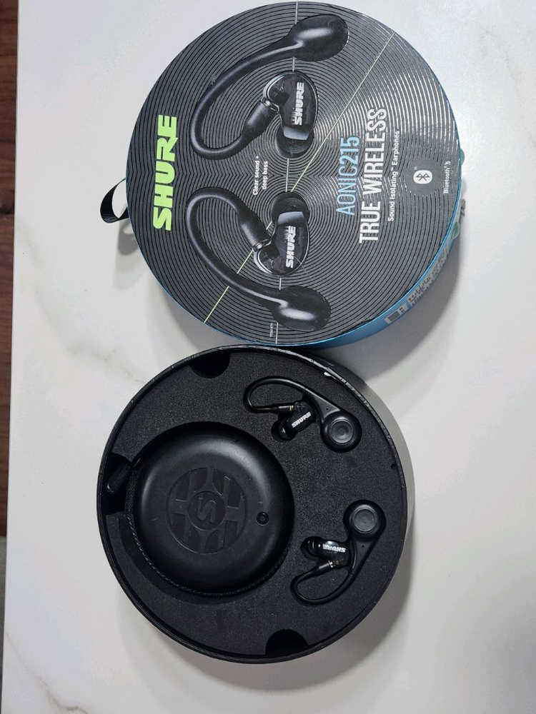 슈어 AONIC tw1 + se215 무선 이어폰(블랙)--2