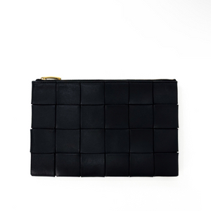 [S] BV 보테가베네타 인트레치아토 레더 카세트 클러치백 스몰 블랙