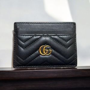구찌 정품 마몽 마몬트 마틀라세 가죽카드케이스 카드지갑 블랙 팝니다