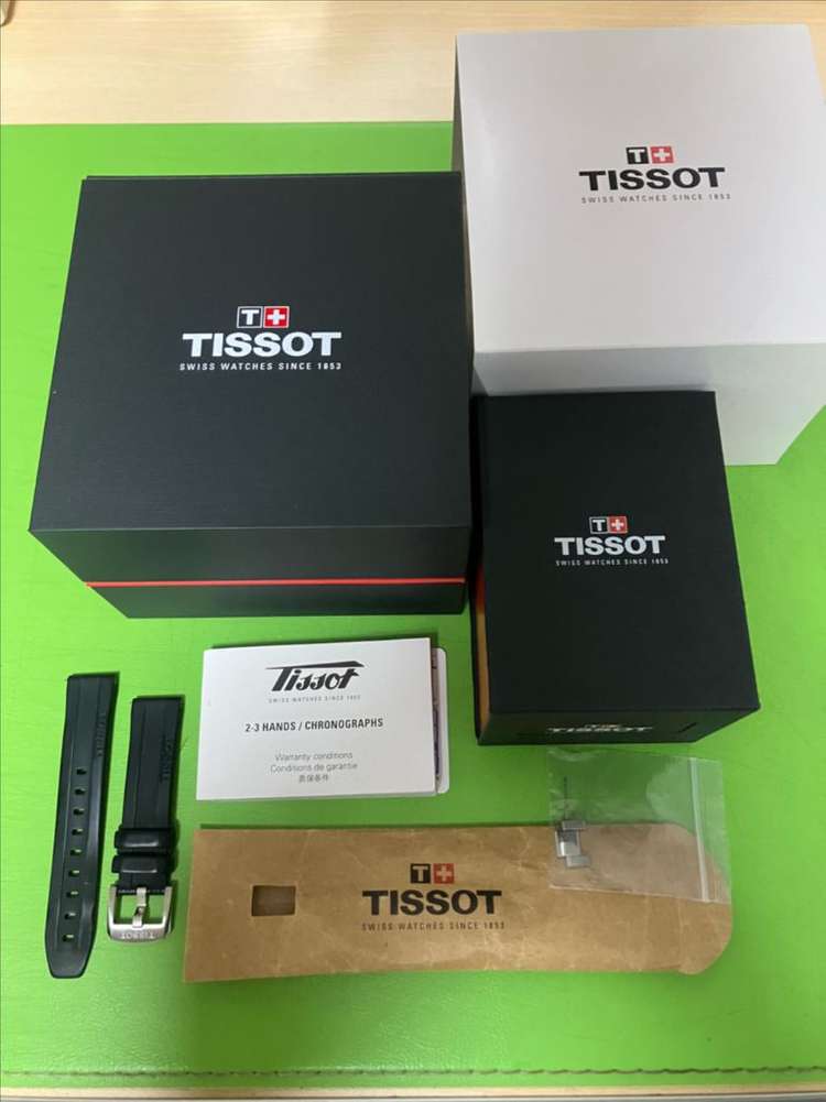 티쏘 씨스타 1000 36 콤비 풀박스 + 정품 러버 스트랩--2