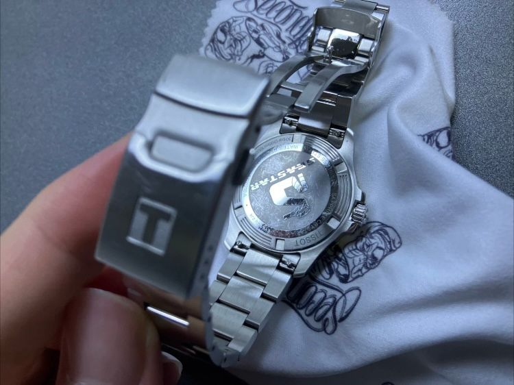 티쏘 씨스타 1000 36 콤비 풀박스 + 정품 러버 스트랩--4