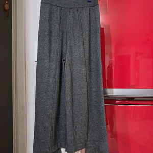 캐시 100 와이드 니트 팬츠 회색