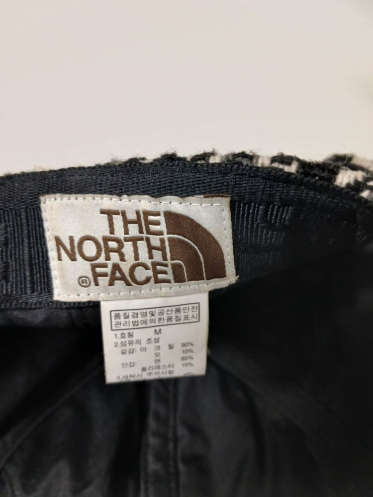 노스페이스 체크 울배색 볼캡모자--6