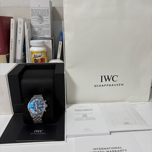 (판,교) IWC 파일럿 크로노그래프 43mm 스틸시계 풀구성+고급와인더 판매 이미지