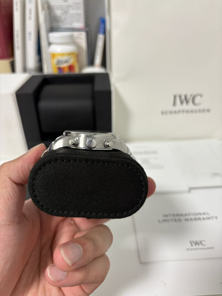 (판,교) IWC 파일럿 크로노그래프 43mm 스틸시계 풀구성+고급와인더 판매 이미지