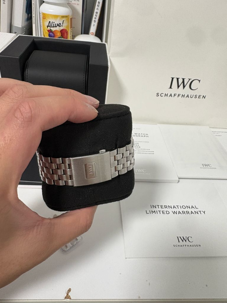 (판,교) IWC 파일럿 크로노그래프 43mm 스틸시계 풀구성+고급와인더 판매 이미지