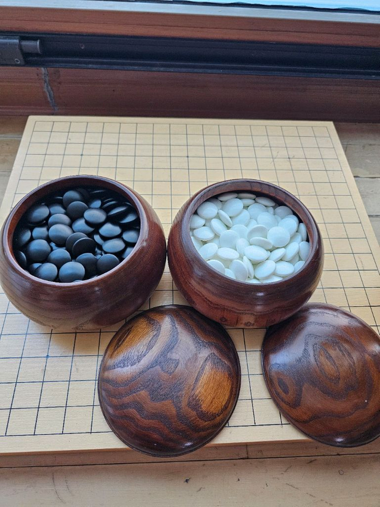 원목 고급 바둑판 & 바둑돌 세트 이미지