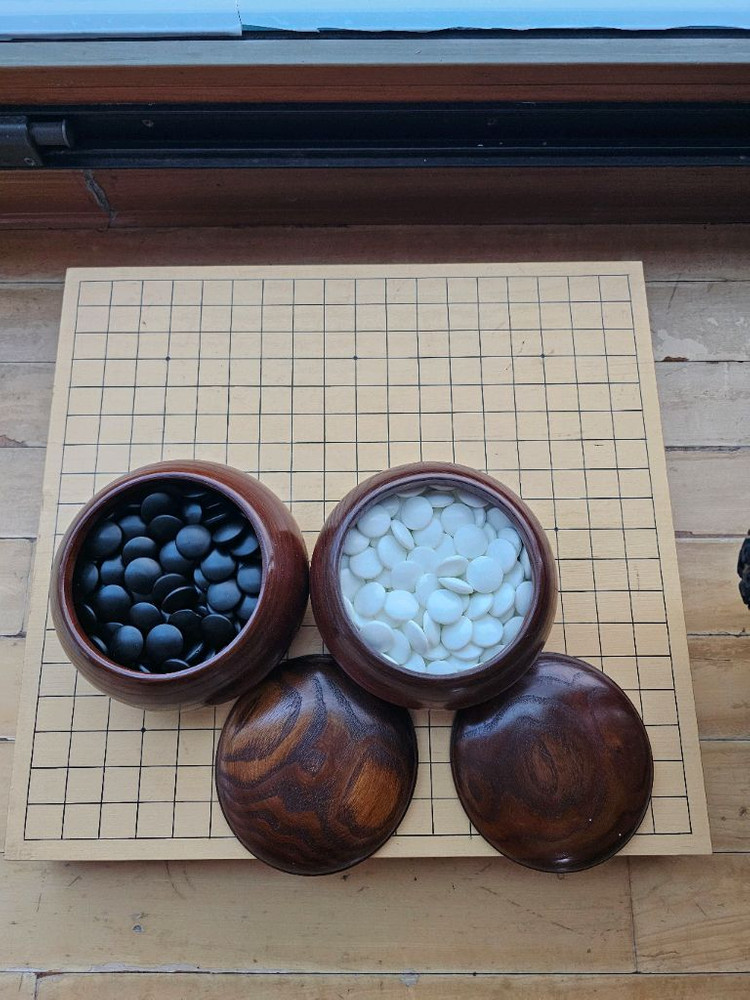 원목 고급 바둑판 & 바둑돌 세트 이미지