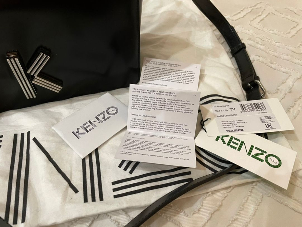 [급처 최종가, 거의 새제품] 겐조 K백 크로스바디 소가죽 숄더백--3