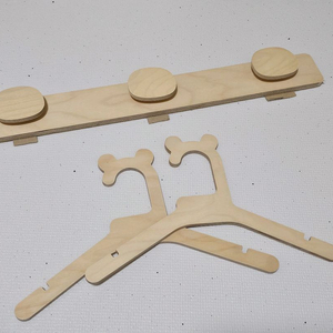 원목 아기 옷걸이 + 벽걸이 행거 (새상품)