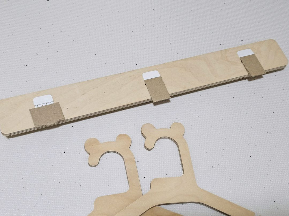 원목 아기 옷걸이 + 벽걸이 행거 (새상품)--1