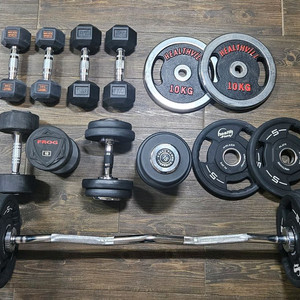 대전 -이지바세트 30kg / 아령 5,7,10,15kg X 2세트 / 원판10kg X 2세트