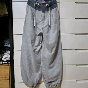 블랙바비 와이드 스웻팬츠 S