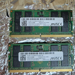 RAM 노트북용 마이크론 DDR5 5600MHz 32GB x 2 팝니다.