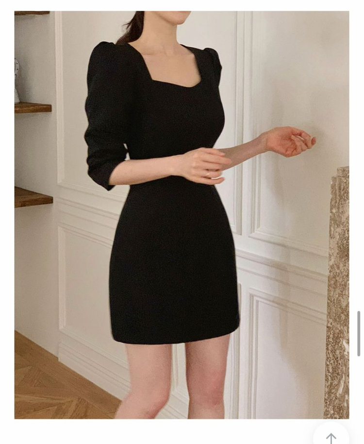 하객룩 블랙 미니원피스 (s)--2