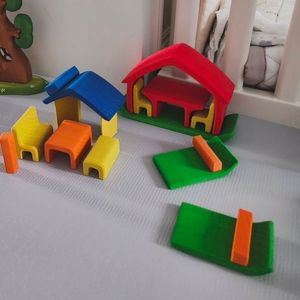 Gluckskafer House red 원목 장난감