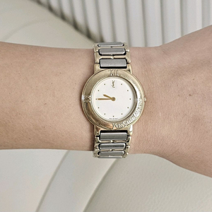 YSL 입생로랑 생로랑 금장 여성 여자 시계 팔찌 빈티지