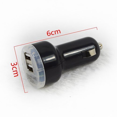 새 2개 랜덤 발송 차량용 시거잭 조명 듀얼 소켓 LED 충전기 초고속 미니 이미지