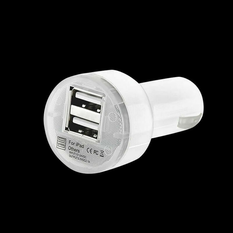 새 2개 랜덤 발송 차량용 시거잭 조명 듀얼 소켓 LED 충전기 초고속 미니 이미지