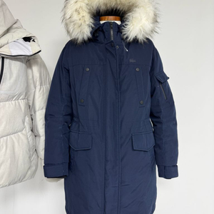 라코스테 네이비 패딩 점퍼 퍼 후드 38 정품