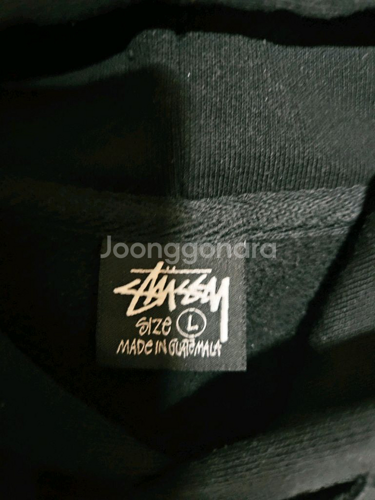 [L] 스투시 월드투어 후드티 일본 오사카 매장판 블랙--2