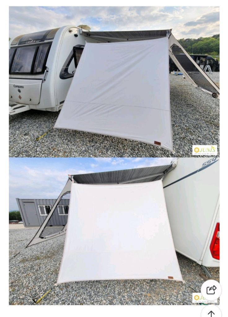 캠핑카 카라반 주니스 어닝 사이드월 + 측면 가림막 이미지
