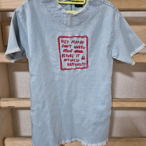 베네통키즈 여아 연청원피스(120사이즈)