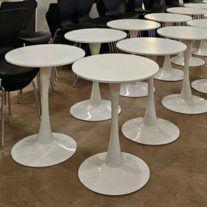 [최저가]원형 화이트 2인 4인 카페 식당 테이블 식탁