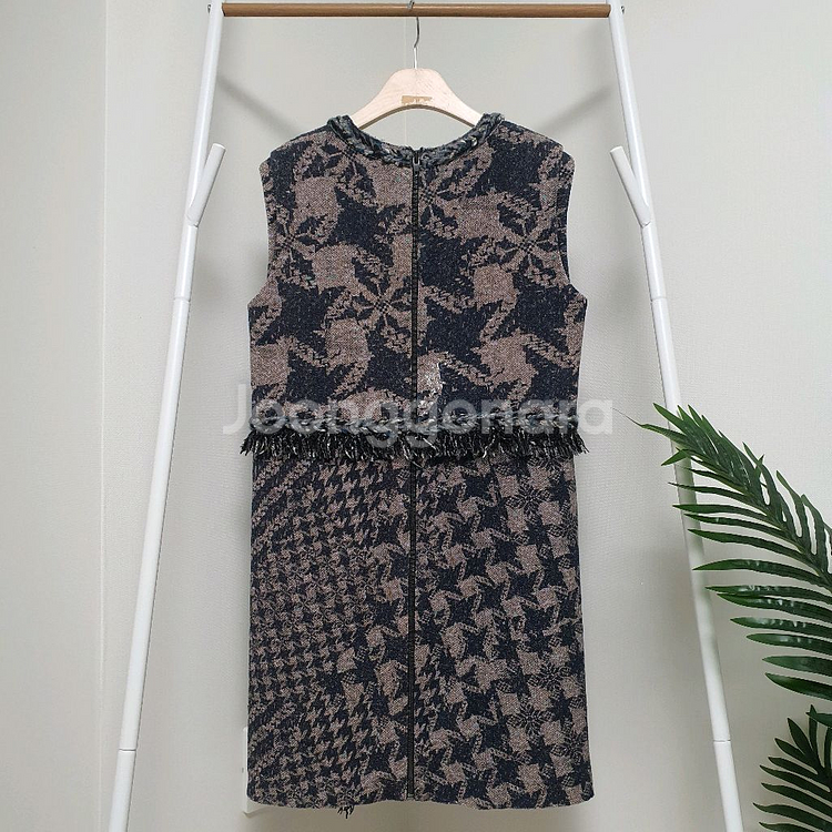 한섬SJSJ 테슬 트위드원피스--5