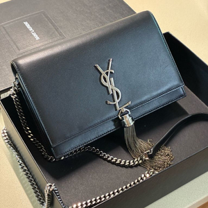 생로랑 케이트 태슬백 스몰 블랙 은장