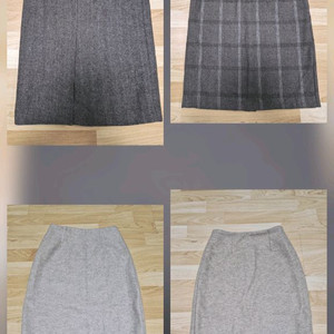 (4장 일괄)롱스커트 롱치마 일자 체크스커트