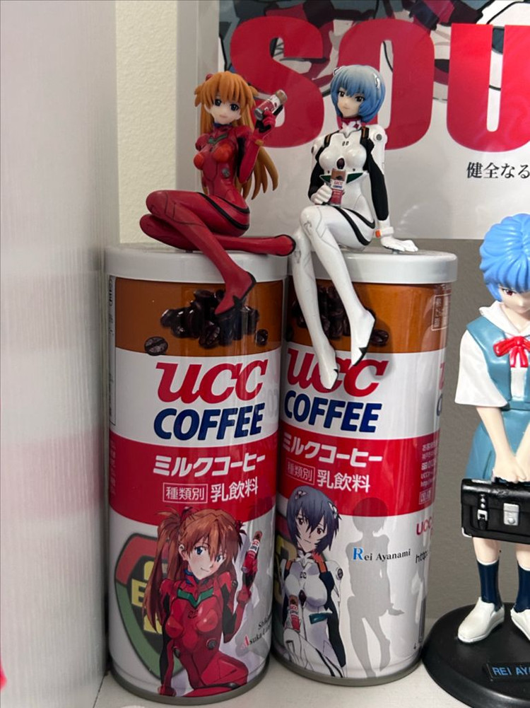 에반게리온 레이 아스카 UCC커피 피규어--2