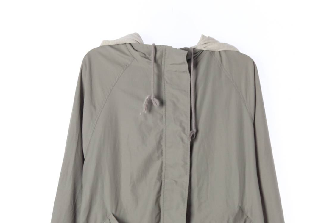 [F]난닝구 카키 후드 사파리 야상 피쉬테일 롱 점퍼 재킷--2