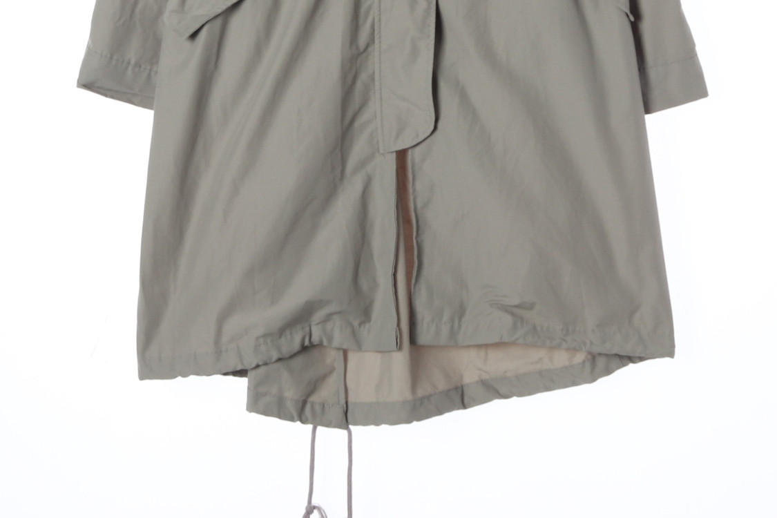 [F]난닝구 카키 후드 사파리 야상 피쉬테일 롱 점퍼 재킷--4